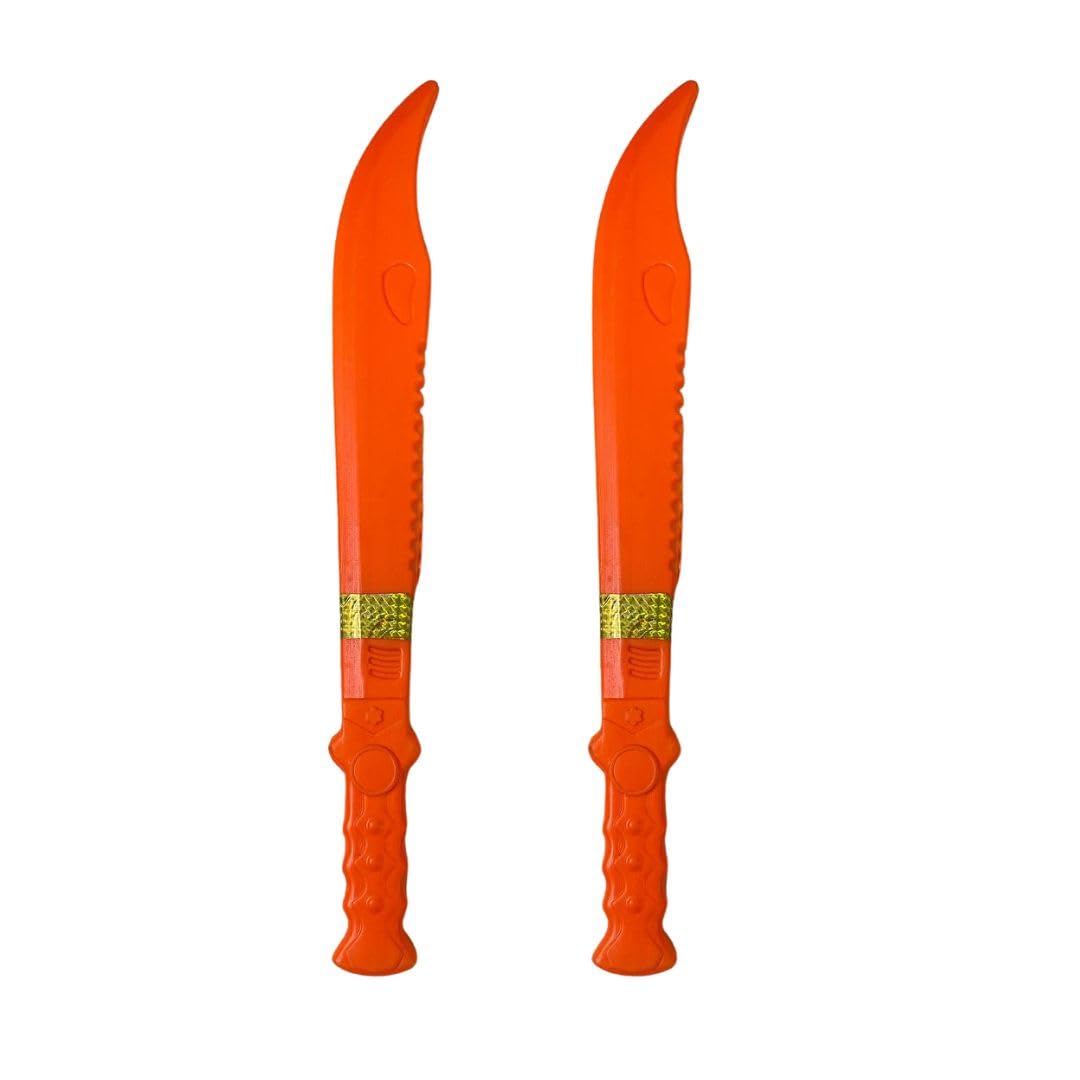 Vidhyapati Plastic Weapon Role Play Toy for Kids | Smooth Edges Activity Toy. (Daggaer/Khanjar (Combo - 2 Pcs))