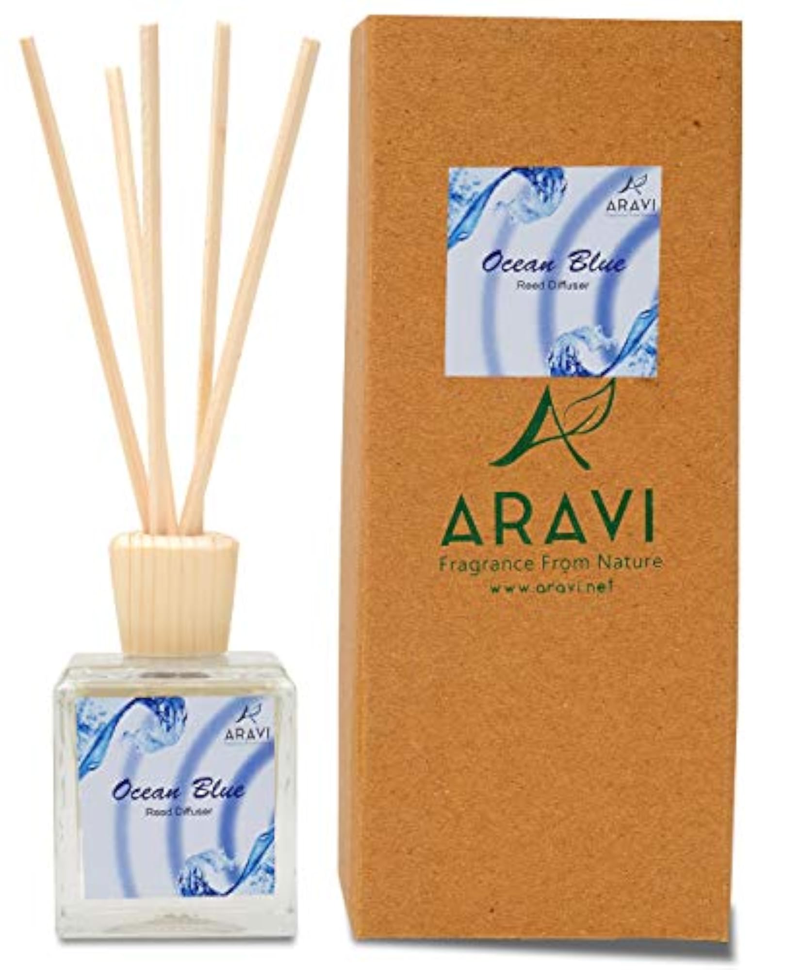 Ocean and Lemongrass Reed Diffuser Set, 100ml