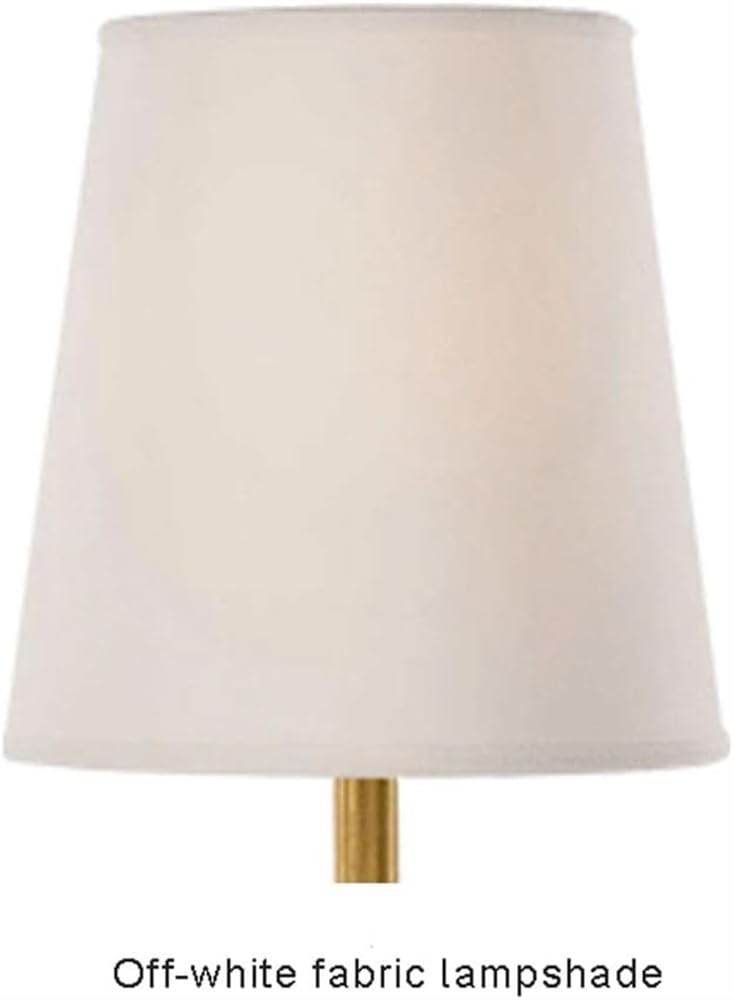 Applique da Parete per Interni Lampade da Parete in Ottone Anticato con Paralume in Tessuto Bianco Lampada da Parete Lunga in Bronzo Stile retrò Rustico Dorato con Attacco E14 per Camera da Letto E