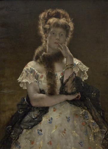 Lienzo Los Sfinks de París para decorar un salón elegante con pintura de Alfred Emile Stevens