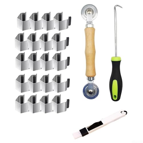DIY Screen Repair Kit for Windows and Doors featuring Roller Tool and Clamping System for Efficient Installation (A)