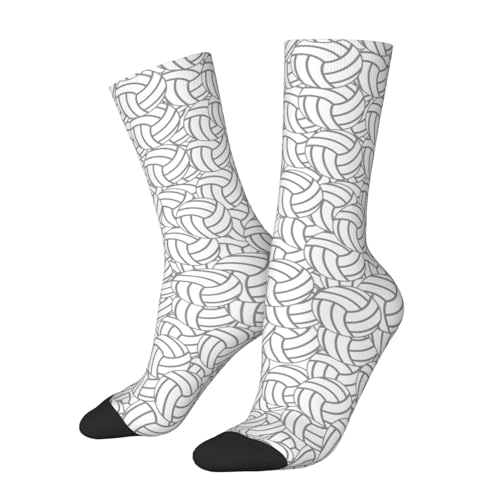 BIOOSTUB Volleyball Socks For Women Men Soft Breathable Novelty Crew Socks Athletic Socks Funny Crazy Dress Socks