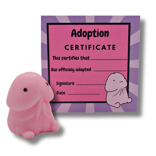 A Little Willy - Squishy Stress Toy Party Favours Stocking Fillers Funny Secret Santa Gift Stress Relief Toy Hen (Pink 1)