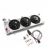 KUUHLERSAT CU1193 Aluminum Radiator For 1984-2001 Jeep Cherokee XJ Comanche 2.5L L4 4.0L L6 AT 85 86 87 88 89 90 91 92 93 94 95 96 97 98 99 00, 3 Row Core Cooling Radiators + Shroud/Fan + Relay Kit