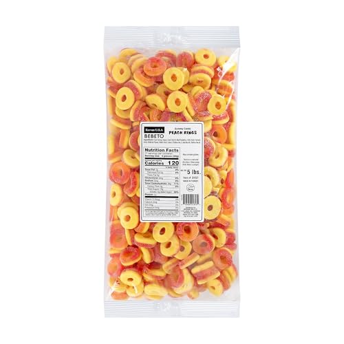 Kervan Candy Bebeto Peach Rings 5 lbs