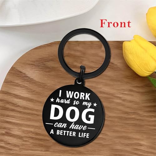 Mataly Dog Dad Gifts for Men - Best Dog Dad Ever Keychain Gifts for Birthday, I Work Hard So My Dog Can Have A Better Life - Image 5