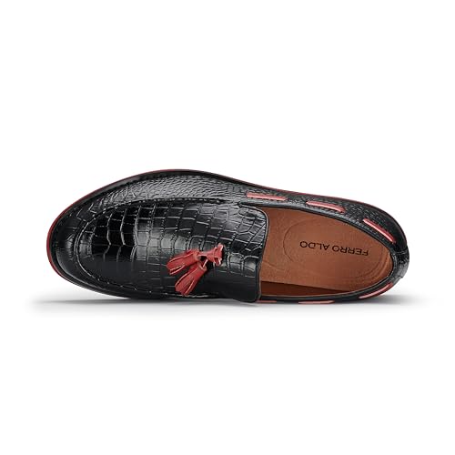 Image of Ferro Aldo Men's Premium Moc Toe Loafers | Casual & Dress Styles with Tassels & Horsebit Buckles