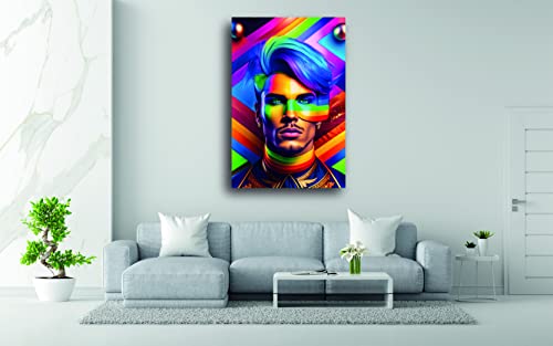 Impressions sur toile haute qualité homme confident art moderne de salon