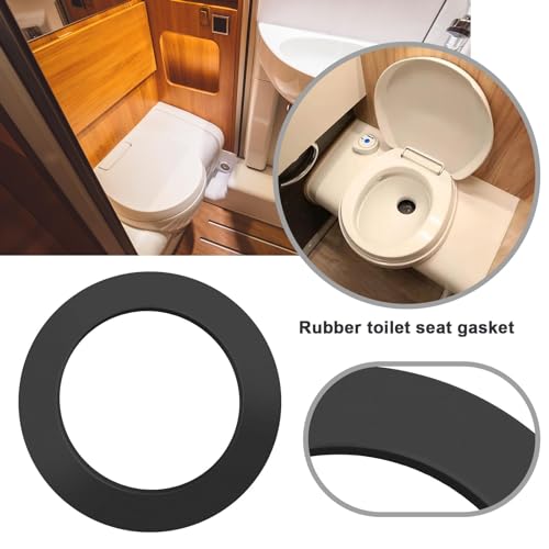 Image of 4Pcs RV Toilet Seal Replacement 385311658 Compatible with Dometic 300 310 320 RV Toilet Water Flush Ball Sealing Gasket Rubber