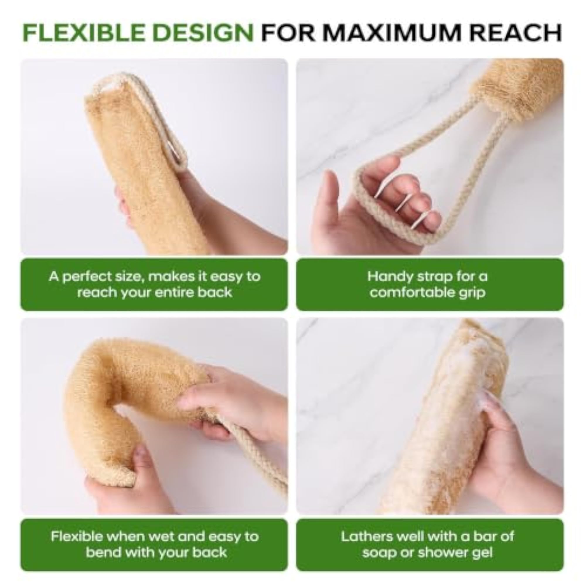 Back Scrubber with Long Handle for Bathing