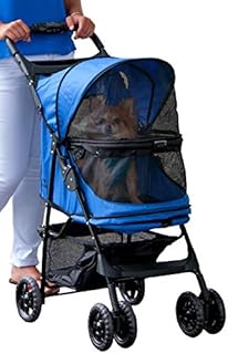 Pet Gear Happy Trails No-Zip Stroller, Sapphire Blue