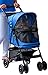 Pet Gear No-Zip Happy Trails Pet Stroller for Cats/Dogs, Zipperless Entry, Easy Fold with Removable Liner, Storage Basket + Cup Holder