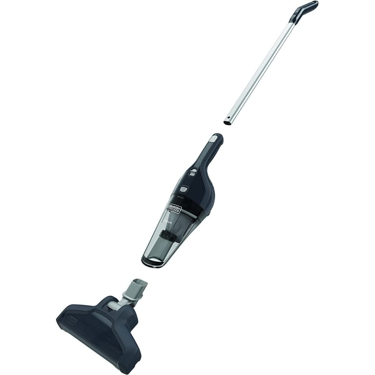Black+Decker NSVA315J-QW - Aspirador 4 en 1 sin Cable, con Potencia de 10,8V, autonomía de +/- 11 min, Tiempo de Carga 10 hrs, batería de Litio de 1,5 Ah, Capacidad de almacenaje de 400 ml