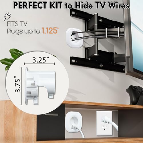 Cache-câble TV mural facile à installer pour fils électriques et audio