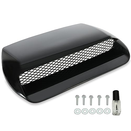 Kojem Front Upper Hood Scoop Replacement with Mesh Grille Compatible with 2015-2021 Subaru WRX/WRX STI Replacement for 90821VA001NN 90829VA010NN Front Hood Bonnet Vent Cover Black