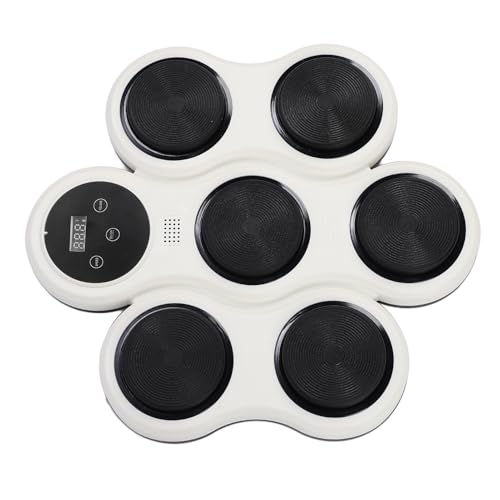 Musik-Boxmaschine, Einstellbare Geschwindigkeit, Musik-Boxmaschine, Stressabbau, Timer, Aufnahme, Wandmontage, Boxtrainer mit Handschuhen für Zuhause und Drinnen (White