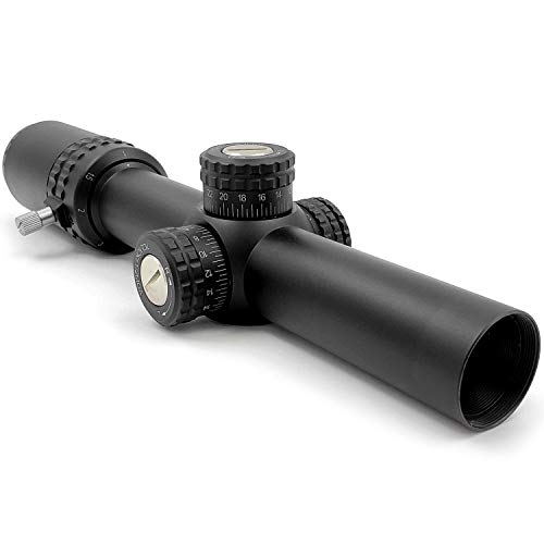 Ayin Sights Centurion 1-6X24 Tactical/Hunting Scope Red Moa Dot Reticle With Tactical Turrets, Throw Lever & Flip Caps #TOP3