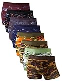 youlehe Men's Underwear Soft Rayon Boxer Briefs Stretch Trunks Pack (as1, alpha, l, regular, regular, 8 Pack 012)