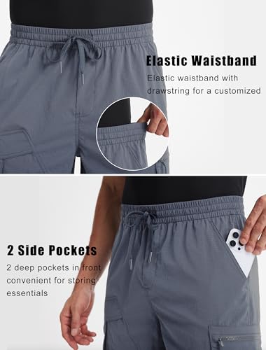 Image of Libin Men's Shorts Casual All Day Comfy Quick Dry Lightweight Cargo Hiking Shorts Breathable Outdoor Sports Travel