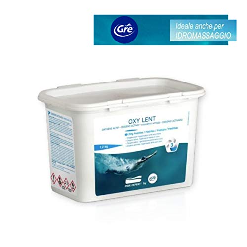 Gre active oxygen in 20 g tablets - OXI Lent kg.1.2. Ideal for pool and spa hydromassage. Immediate shipping