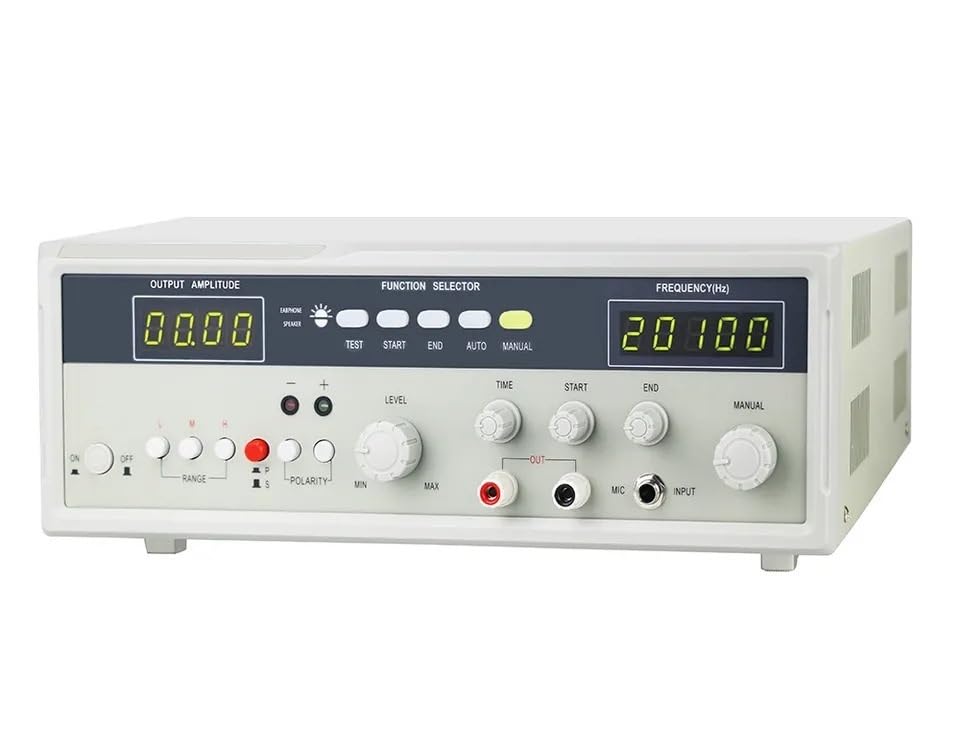 Generador de señal de sonido digital de 20 W, rango de frecuencia de 20 Hz-20 kHz, resolución de 1 Hz, salida de onda sinusoidal for pruebas de altavoces y medición acústica