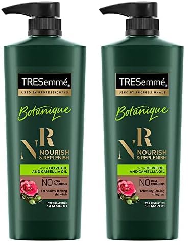 TRESemme Botanique Nourish & Replenish Shampoo 580 ml|| With Olive & Camellia Oil for Frizz Control & Hair Growth|| Paraben Free|| Smoothens Dry Hair (Pack of 2)-image-12