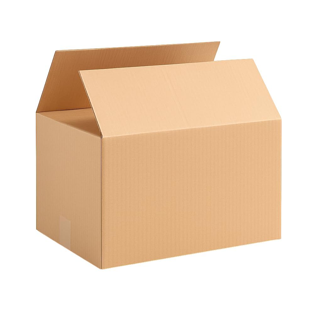 Versandkarton Karton 330 x 240 x 160 mm (Außenmaß 335 x 245 x 165 mm) Faltkarton Verpackungen Bücherkartons 1-wellig rechtekig mit Deckel Braun (200 Stück)