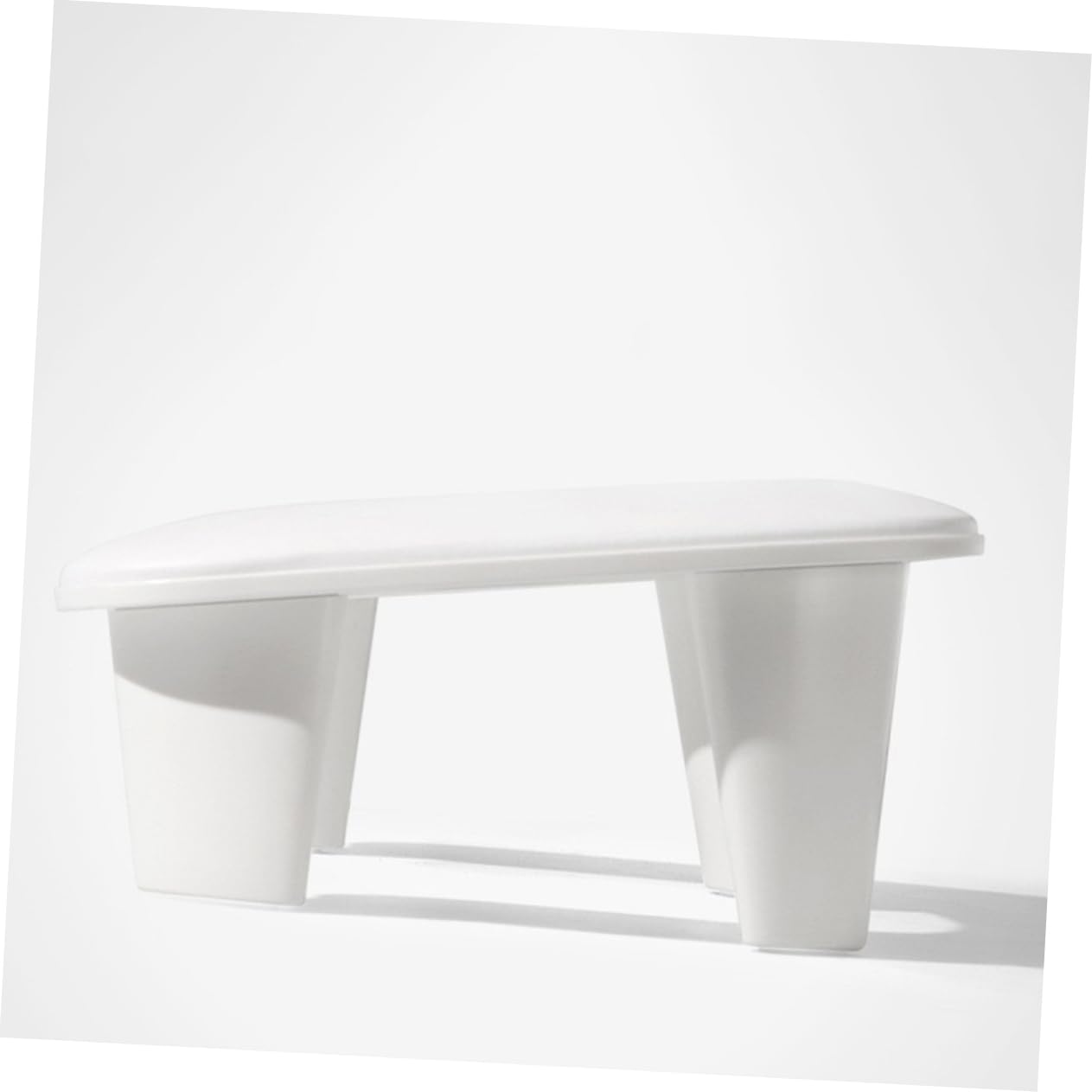 Poggiamano Unghie a Forma U, Cuscino da Tavolo in Pu e Plastico, Inclinazione Regolabile, Leggero, Facile da Pulire per Nail Art e Scrivania
