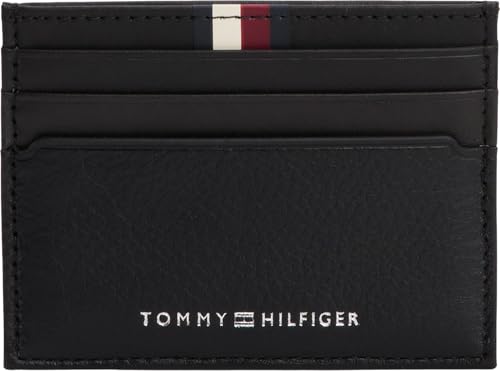 Tommy Hilfiger Herren Th Prem Lea Cc Holder Am0am13338bds001 Kartenhalter, Black (Black)