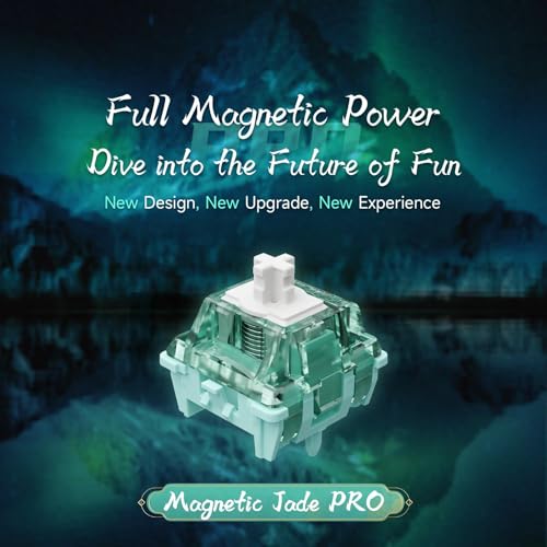 Image of GUYEKS Gateron Magnetic Jade Pro Pre-Lubed Linear Switches,90 Pack | Adjustable Pre-Travel,20mm long spring,smooth rebound,compatible with hall effect magnetic gaming keyboards