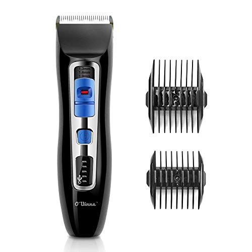 O'vinna HairClipper Personal Care - Rasoio elettrico portatile, in acciaio INOX, colore: nero