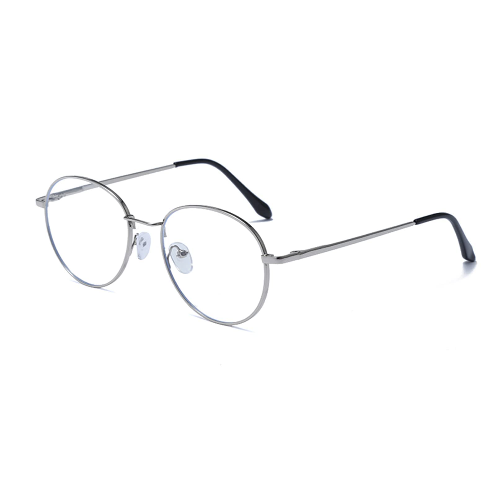 LJCZKA Photochromic Blue Light Blocking Glasses for Women Men Round Computer Glasses Anti Fatigue Eyestrain Headache