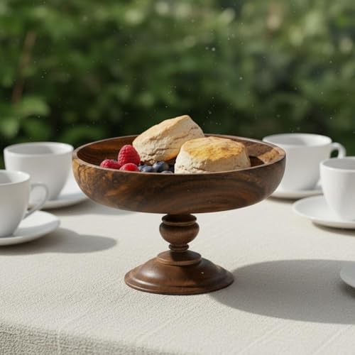 Bandeja de madera maciza Pitycbo S 21cm plato para servir y organizar joyas 6