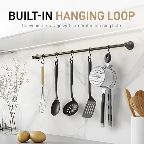 liboyixi Large 15oz Potato Ricer Heavy Duty Stainless Steel Potato Masher and Ricer Kitchen Tool, Press and Mash Kitchen Gadget For Perfect Mashed Potatoes - Everytime (Black) - image 7