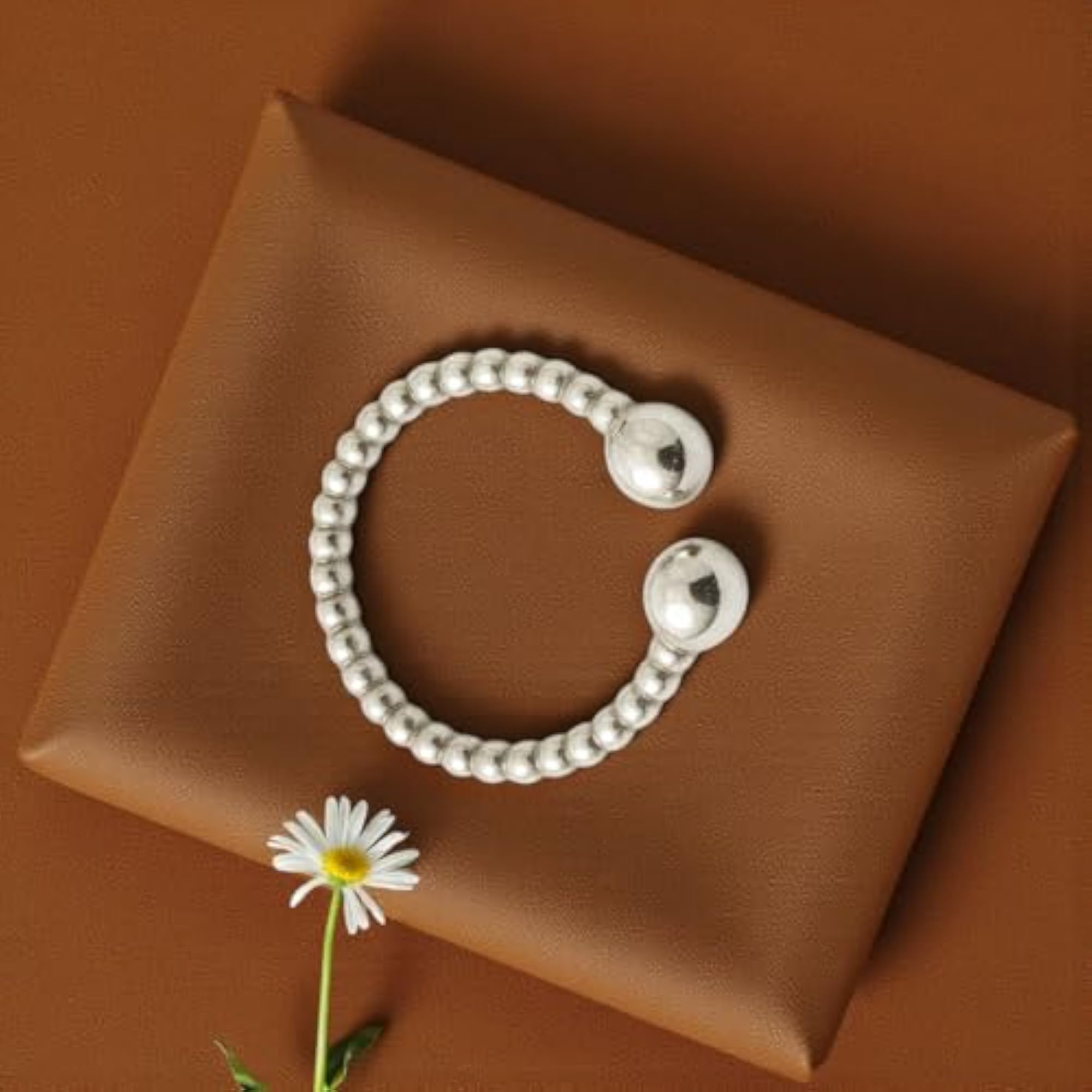 Women's Silver-Tone Twisted Clip-On Nose Ring, Adjustable Non-Pierced