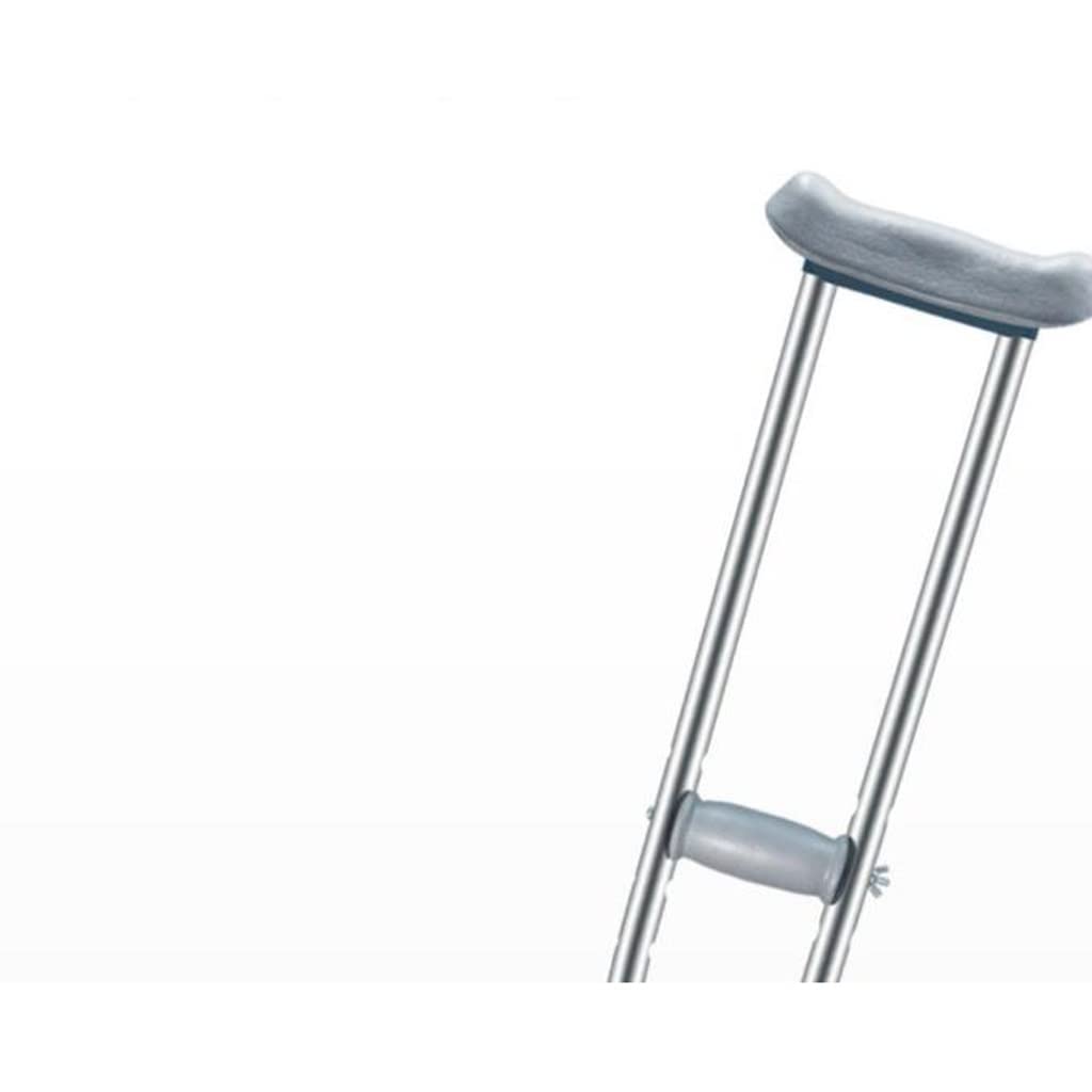 GCX- Muletas De Acero Inoxidable Axilas Bastón Antideslizante for Ancianos Firma (Color : Silver, Size : S)