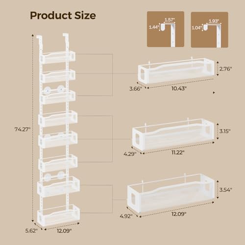 Delamu-8-Tier-Over-the-Door-Pantry-Organizer-2in1-Hanging-or-Wall-Mount-Spice-Rack-Seasoning-Adjustable-Heavy-Duty-Narrow-Pantry-Door-Organizer-and-Storage-for-Kitchen-Cabinet-and-Bathroom12-White