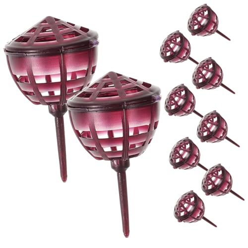 AKOOSY 10 pezzi Scatole Fertilizzante in Plastica per Bonsai Gabbiette Concime Protettive Facili da Usare e Resistenti Accessori Giardinaggio per Fertilizzazione Precisa delle Piante