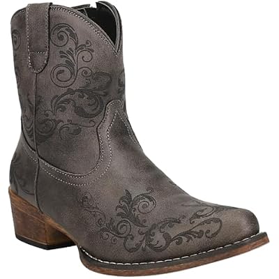 ROPER Womens Short Stuff Embroidery Snip Toe Casual Boots Ankle Low Heel 1-2