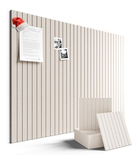Fluxynara Large Felt Bulletin Board 48' x 36' Cork Board Alternative-12 Pack with 70 Safe Removable Adhesive Tabs, Cork Boards for Walls Cork Board for Home Office Classroom Pin Board (Oatmeal)