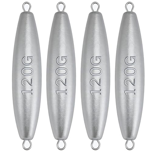 Trolling Weights Inline Fishing Weights Sinkers Double Ringed Weights for Saltwater Freshwater Fishing Get Lures Deeper 1oz to 5oz