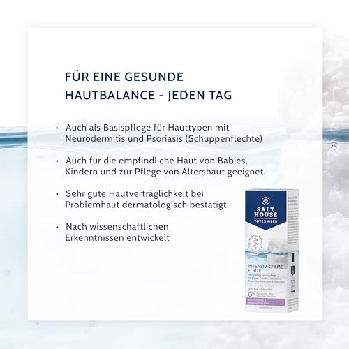 Salthouse Totes Meer Therapie Intensiv-Creme Forte, mit reichhaltigen Ölen speziell für sehr trockene Haut, für Körper, Gesicht und Hände, schnell einziehend,100ml (Packung mit 2)