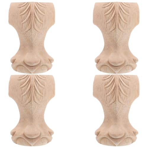 Patas de madera de diseño tallado elegante para armarios y sofás 2