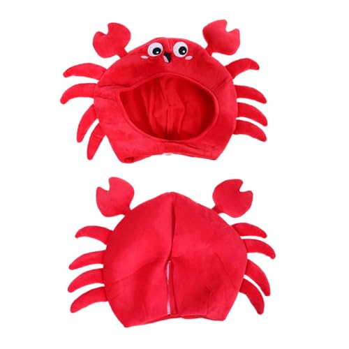 BESPORTBLE 1pc Funny Crab Hat Crab Cap for Cosplay Party Accessory Lightweight Bright Colors Comfortable Wear for Halloween Themed Events