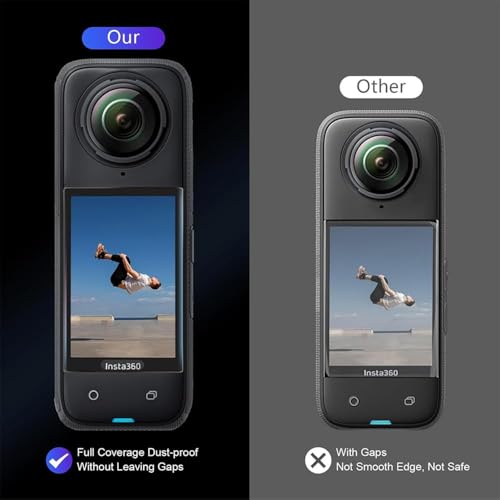 Image of Action Pro Tempered Glass Screen Protector Compatible with Insta360 X4, 9H Hardness Ultra HD Clear LCD Display Protection Film, Scratch Resistant Bubble-Free (Pack of 2)