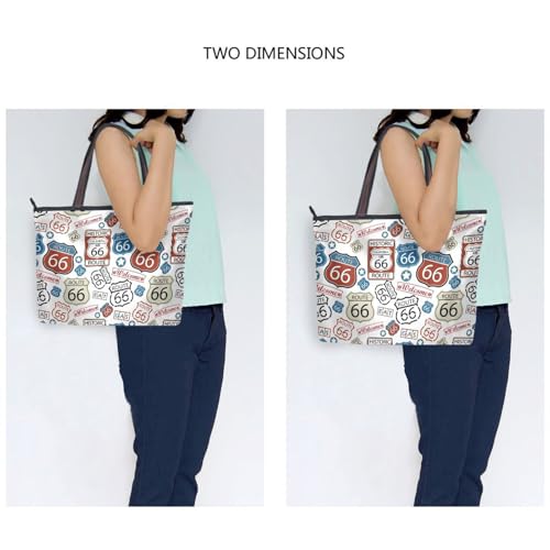 Bolso de mano grande para mujer tipo tote con cierre miniatura 2