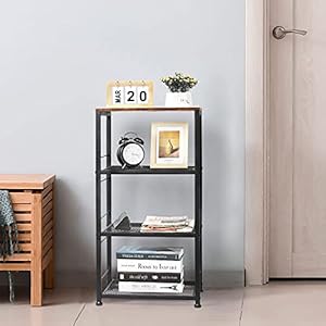 Kitchenbakersrackmicrowavecart4tierislandservingbarcartonwheelindustrialwoodendsidetablestoragetrolleyrackforbedsidebathroomandoffice Urban Country Home Decor Kitchen bakers rack microwave cart 4 tier island serving bar cart on wheel industrial wood end side table storage trolley rack for bedside bathroom and office urban country home decor