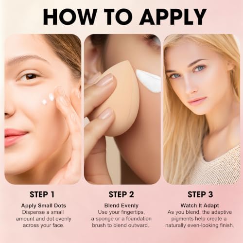 Bmrewax Color Changing Foundation, Skin Tone Adapting Liquid Foundation for Women, Self Adjusting Natural Finish Makeup with Hyaluronic Acid, Hydrating for All Skin Types — view 7