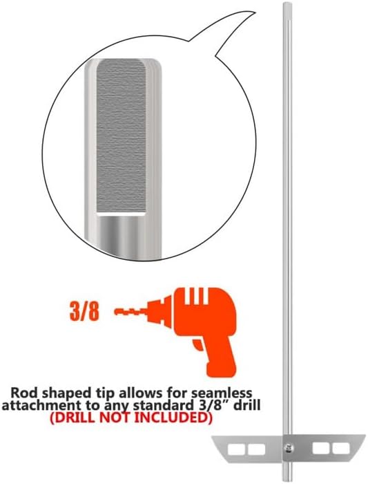 Miniatura 4 de Fermtech Varita agitadora de acero inoxidable de 18 pulgadas con paleta para elaboración de vino, elaboración casera, preparación artesanal y