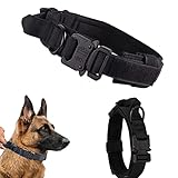 🐕【Doble Seguridad】El artículo de perro militar asa de control especial y broche de metal de liberación rápida de doble diseño, se cierra con la etiqueta mágica primero, entonces usted puede bloquear la hebilla de metal, por lo que hay una doble protección, el perro no lo arrancará fácilmente.